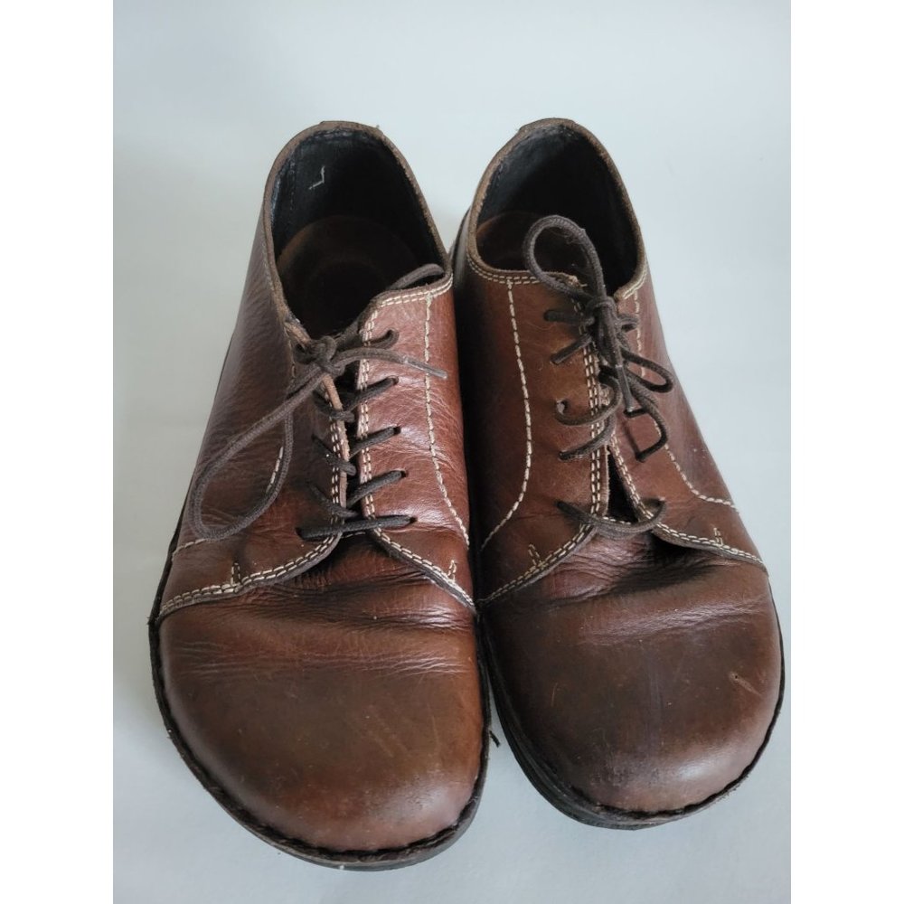 Birkenstock footprints Brown sheffield Leather shoes size L8 M5